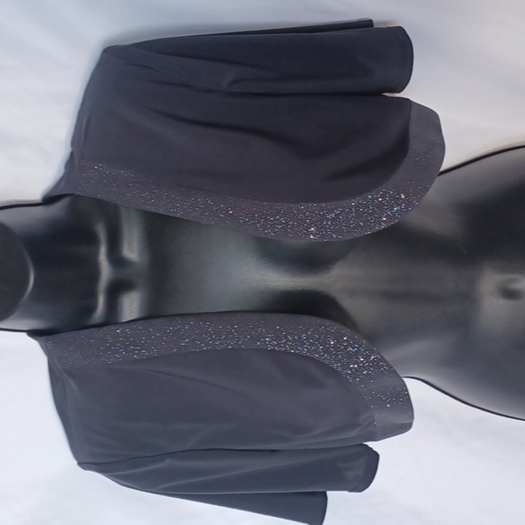 R&M Richards Sweater Womens 10P Black Short Bolero Formal jacket - Picture 1 of 6